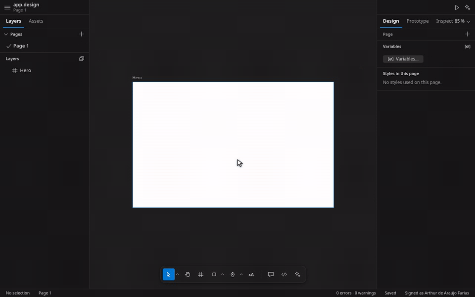 A text layer typed in place, then its size and weight in Typography.